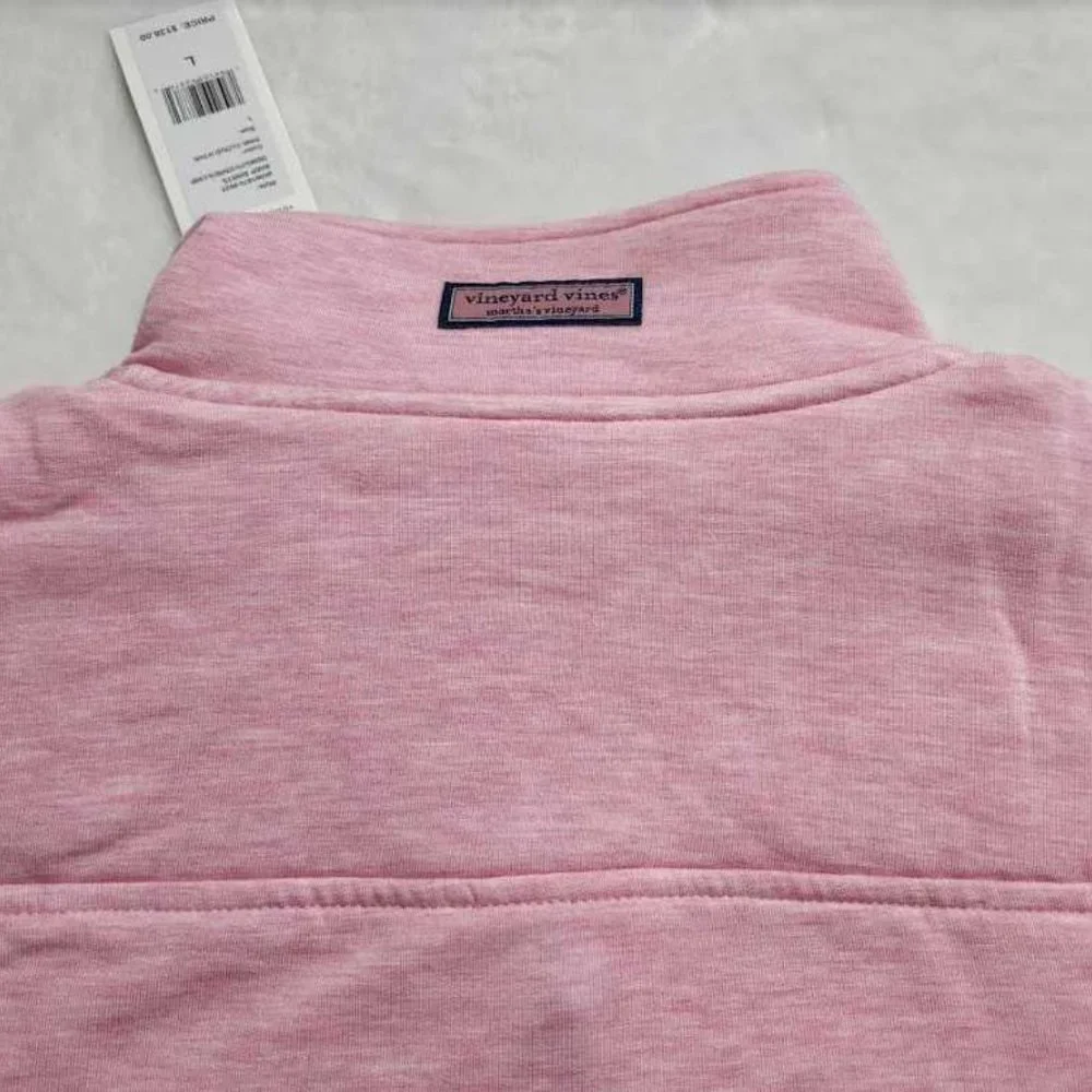 NEW PINK VINEYARD VINES DREAMCLOTH PLACED STRIPE RELAXED SHEP SHIRT SWEATER - Picture 8 of 12